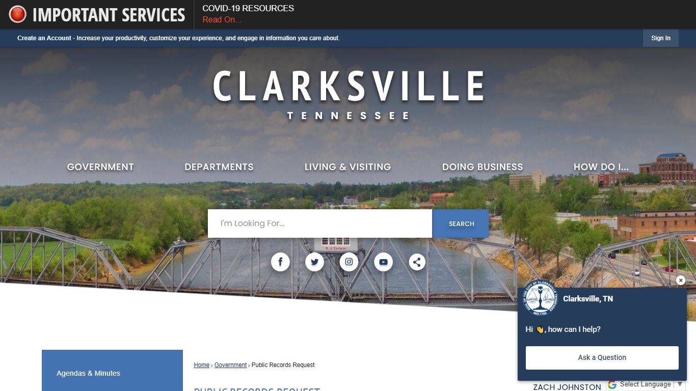 Public Records Request | Clarksville, TN